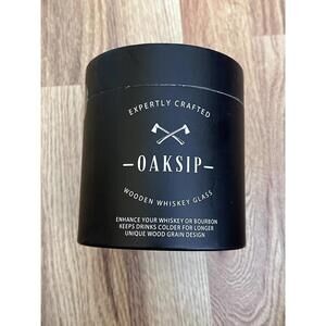 Oaksip charred wooden whiskey glass New